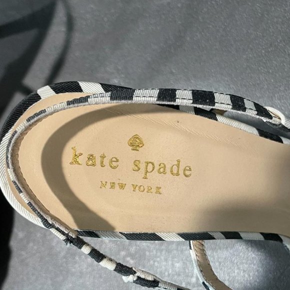 Kate Spade Black and White pumps. 8 1/2 B. EUC. Slingback with 4" heel. REDUCED! - Picture 3 of 6